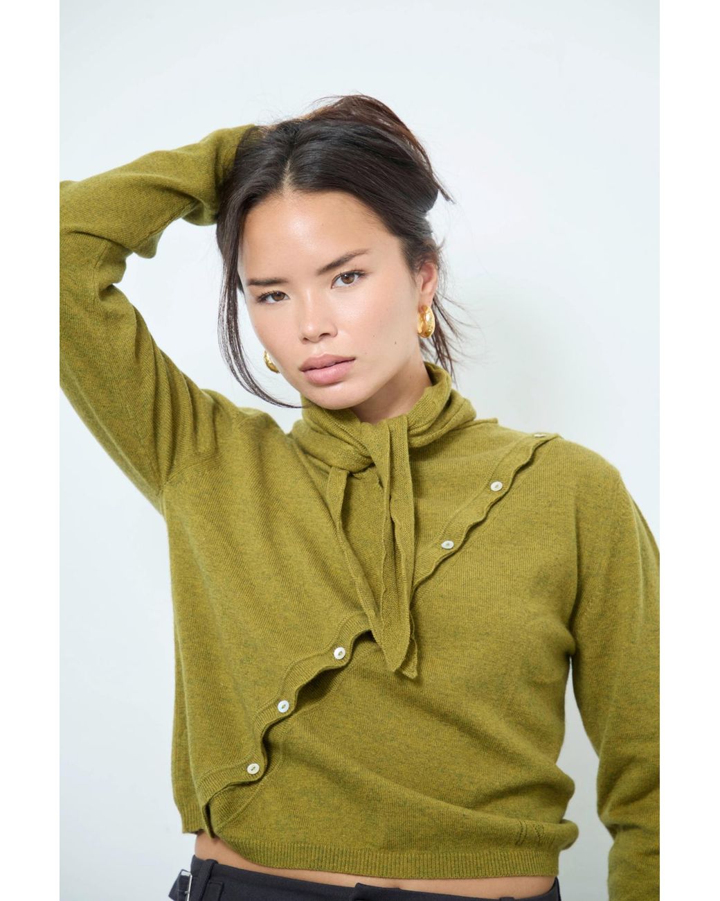 No Emotions UK White Alma Neck Scarf