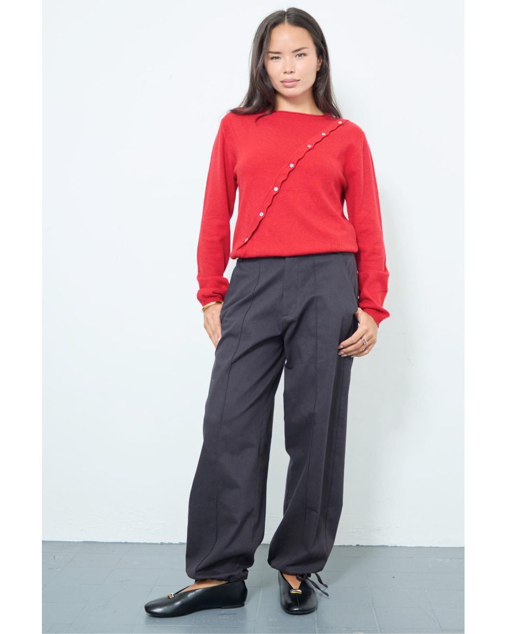 No Emotions UK Red Alma Cardigan