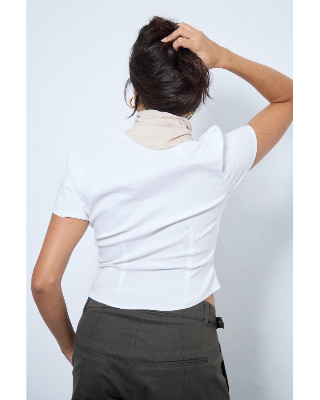 No Emotions UK White Alma Neck Scarf