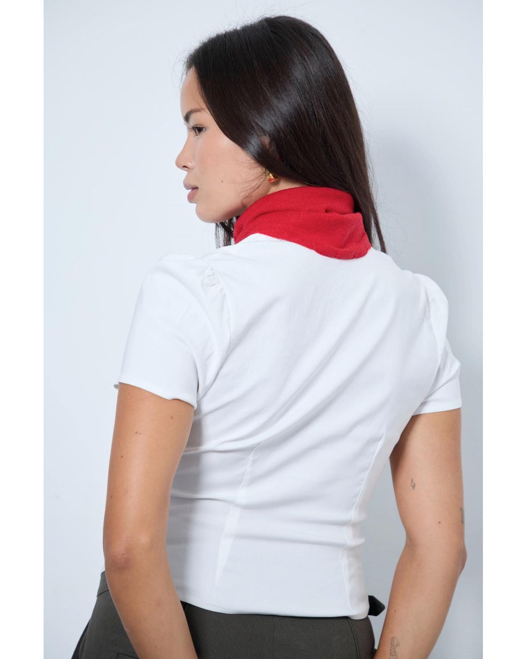 No Emotions UK White Alma Neck Scarf