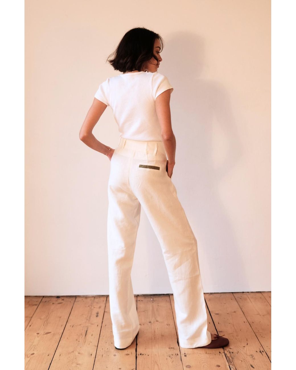 No Emotions UK Green Linen Trousers