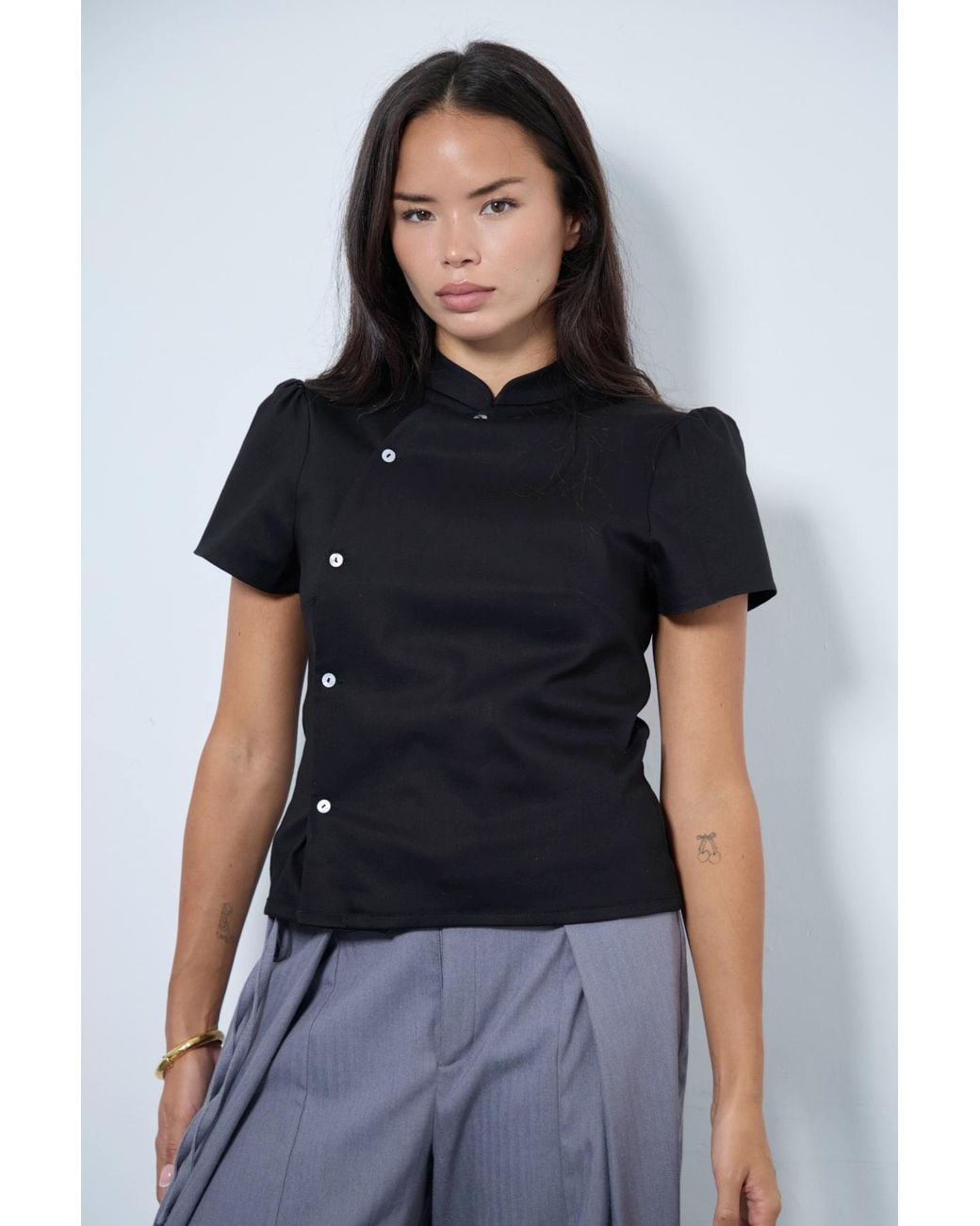 No Emotions UK Black Claudia Top