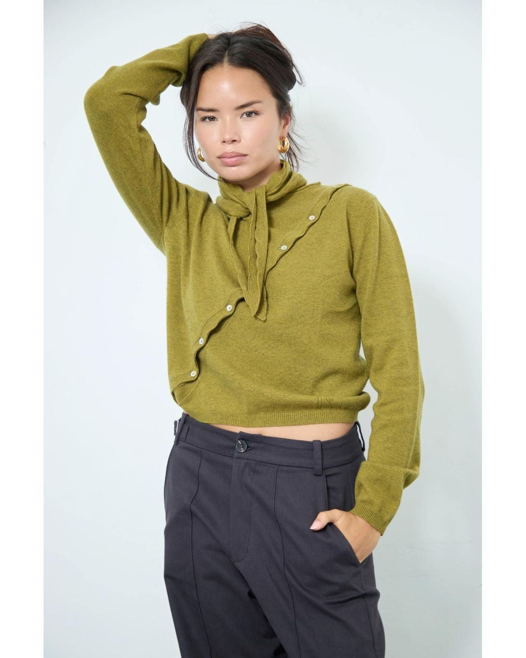 No Emotions UK Green Alma Cardigan