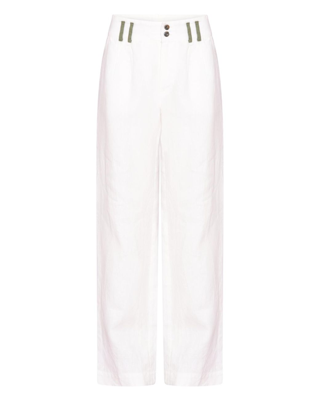 No Emotions UK Green Linen Trousers