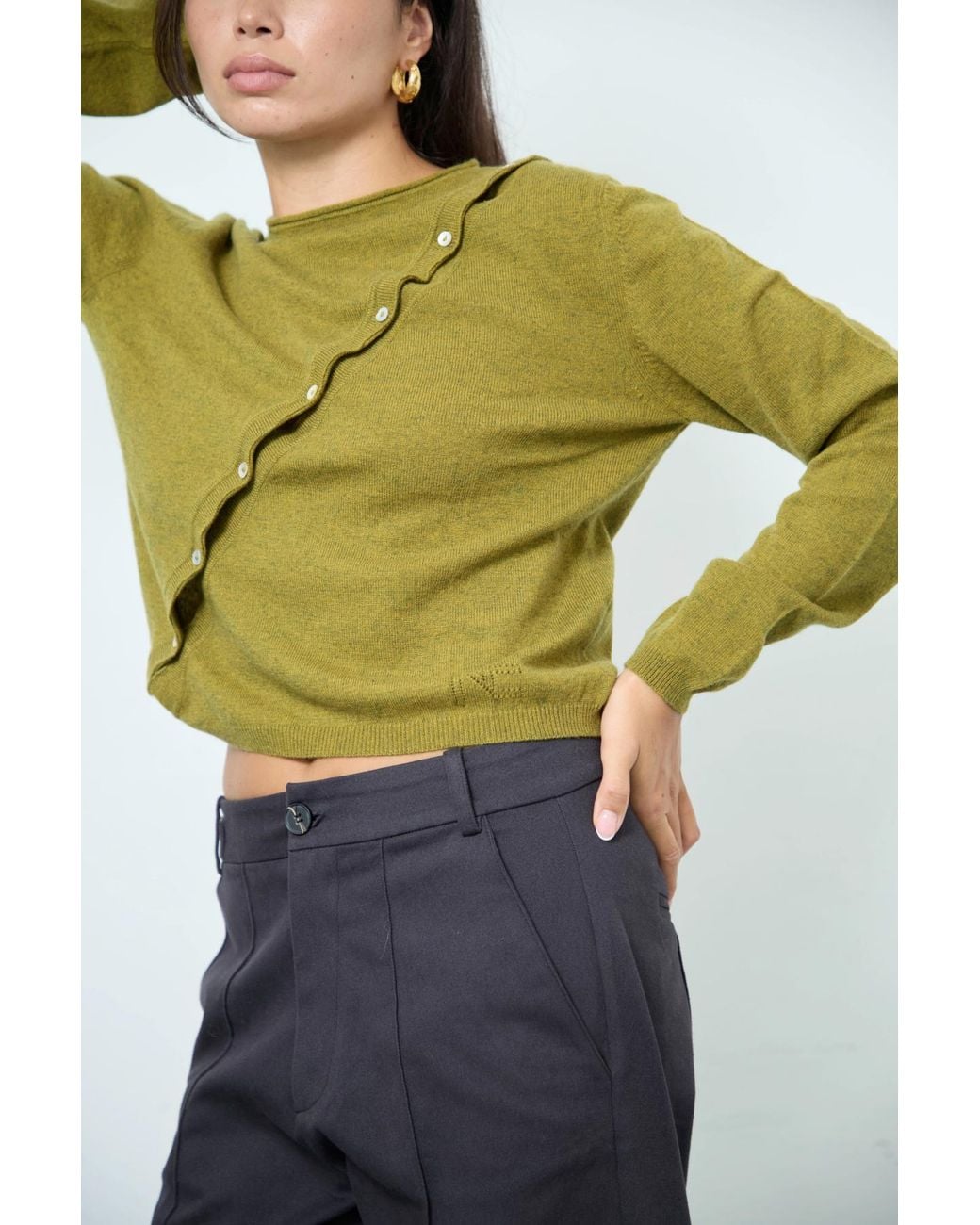 No Emotions UK Green Alma Cardigan
