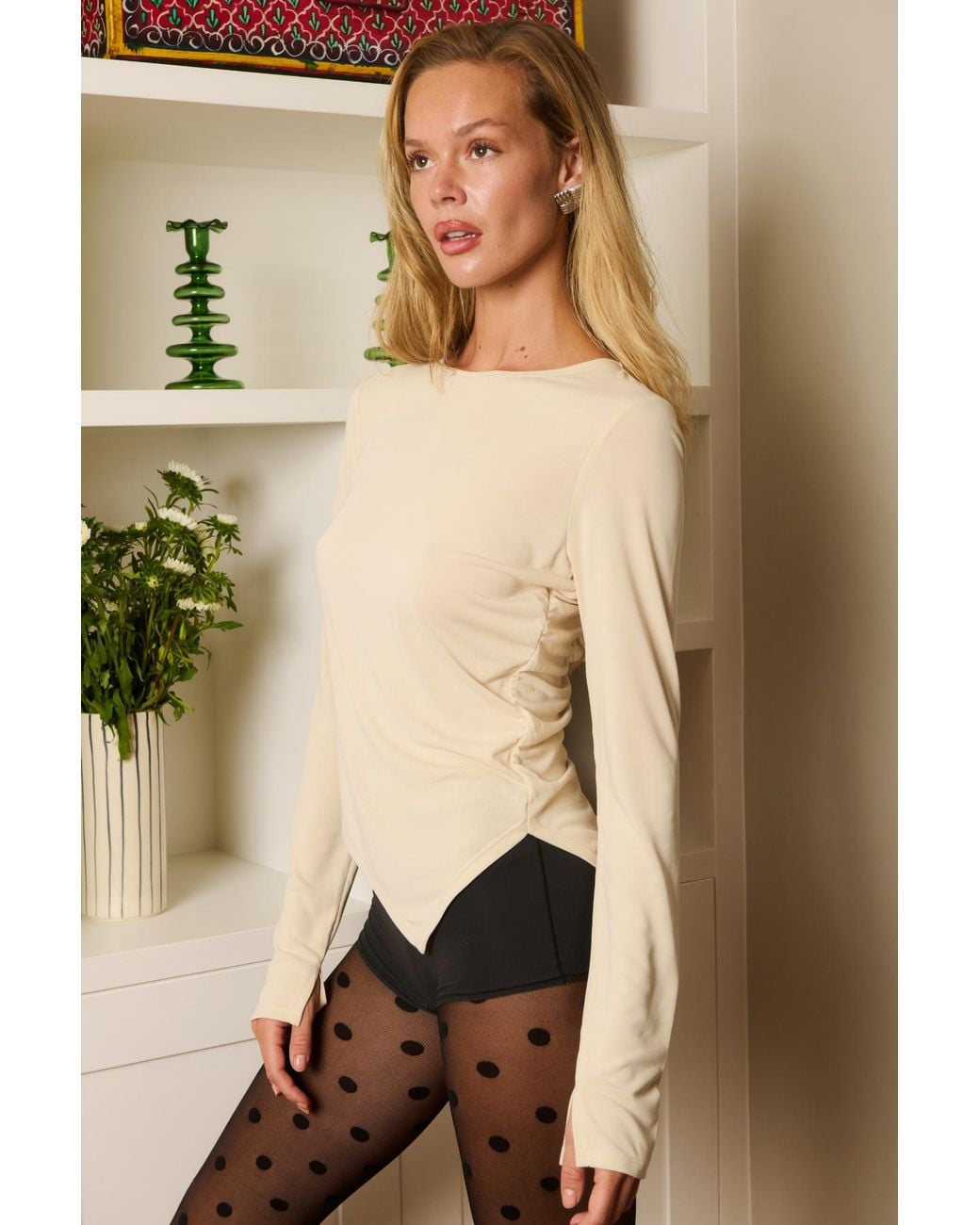 No Emotions UK Natural Bessie Top