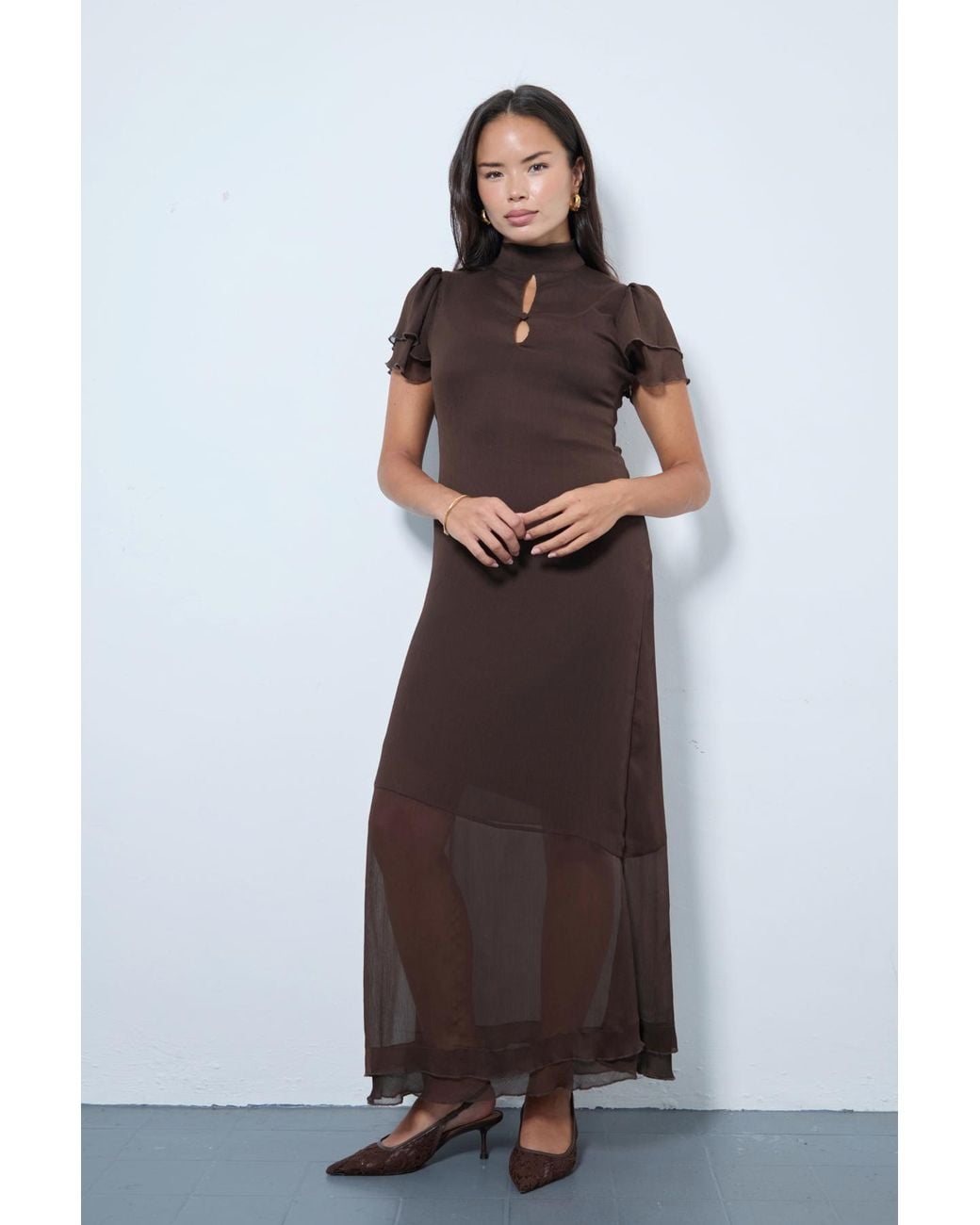 No Emotions UK Brown The Letty Maxi Dress