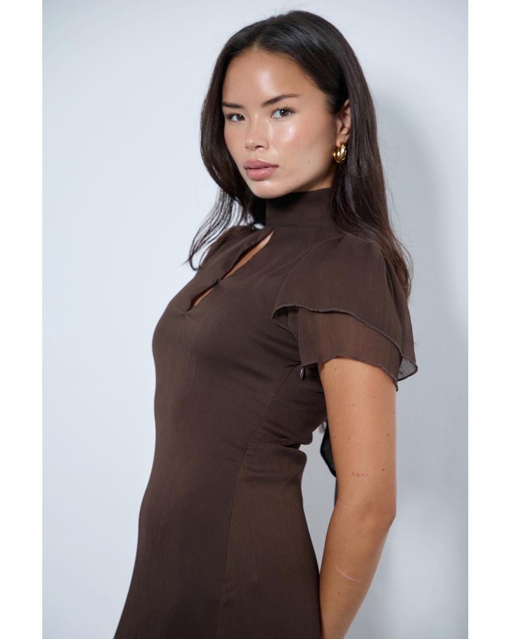 No Emotions UK Brown The Letty Maxi Dress