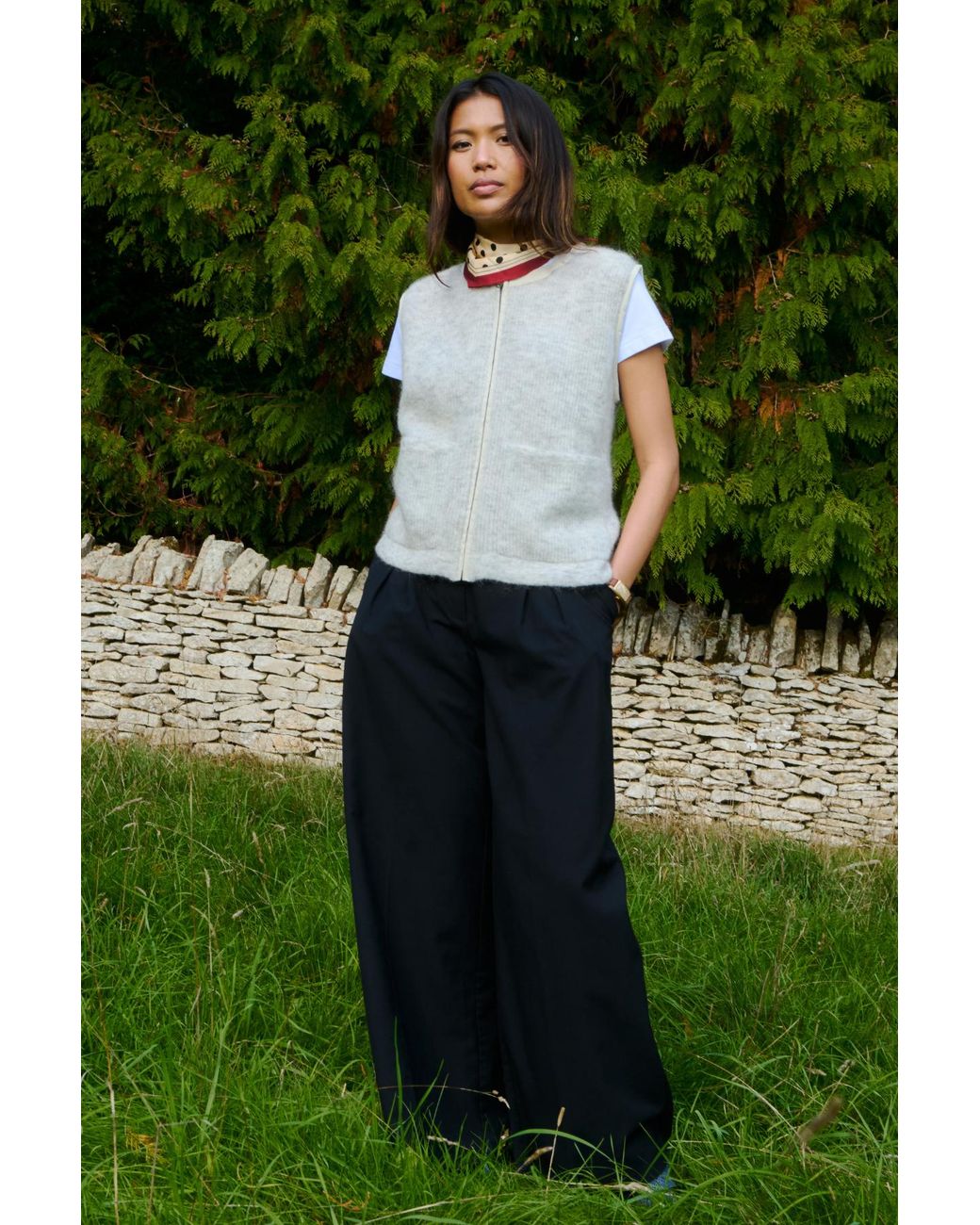 No Emotions UK White Mohair Gilet