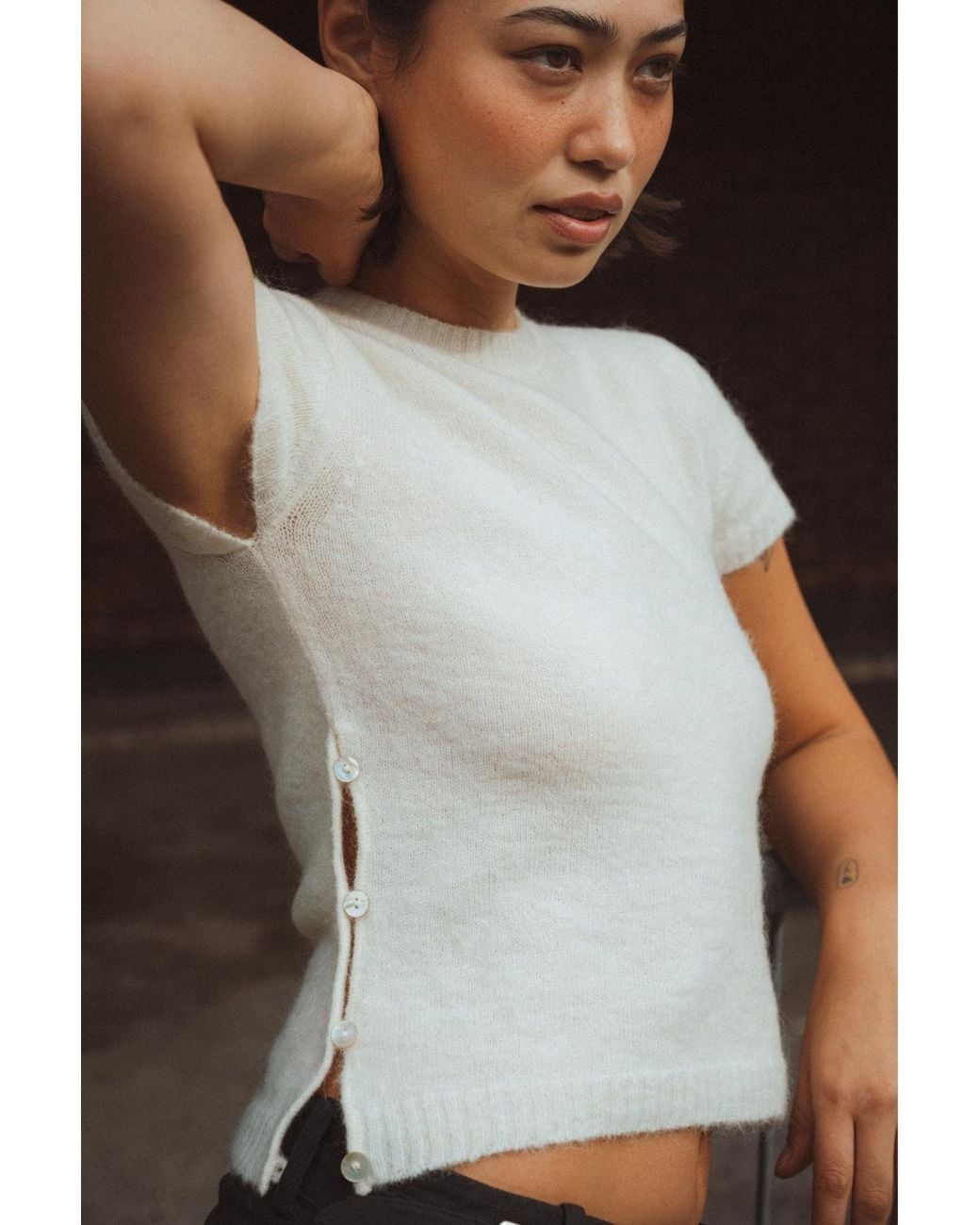 No Emotions UK White Twiggy Jumper