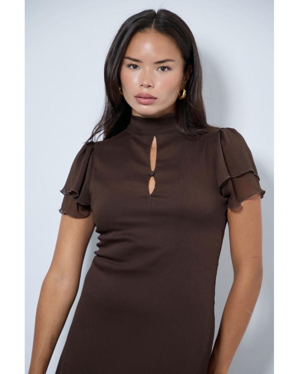 No Emotions UK Brown The Letty Maxi Dress