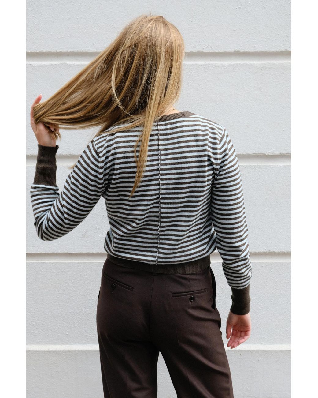 No Emotions UK Gray Striped Jumper