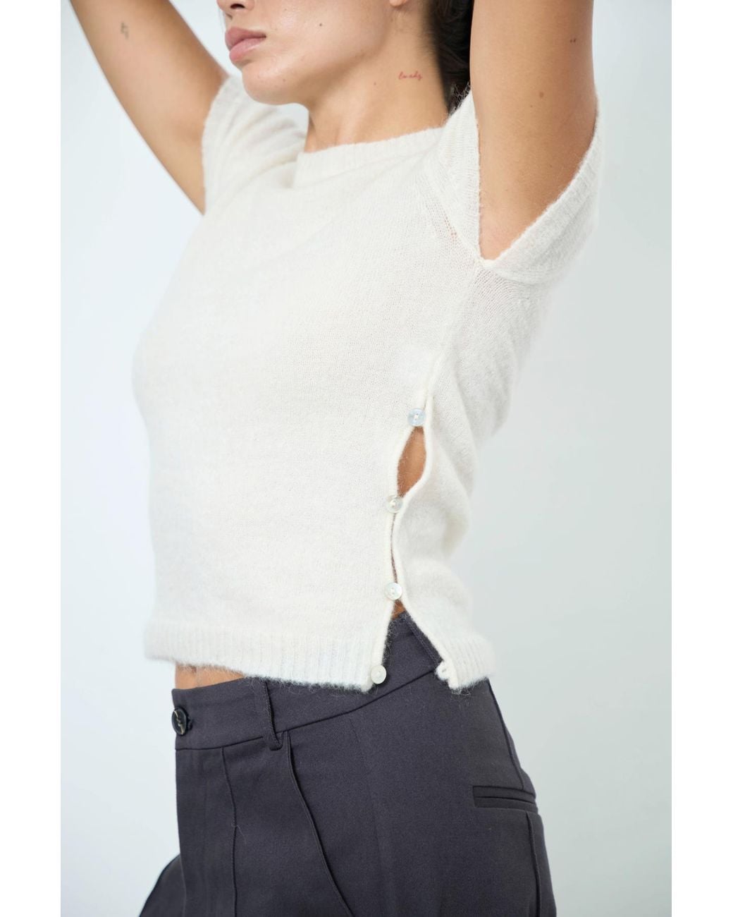 No Emotions UK White Twiggy Jumper