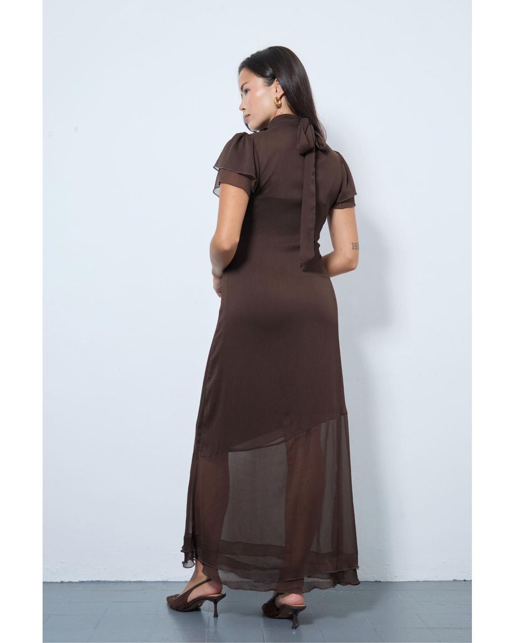 No Emotions UK Brown The Letty Maxi Dress