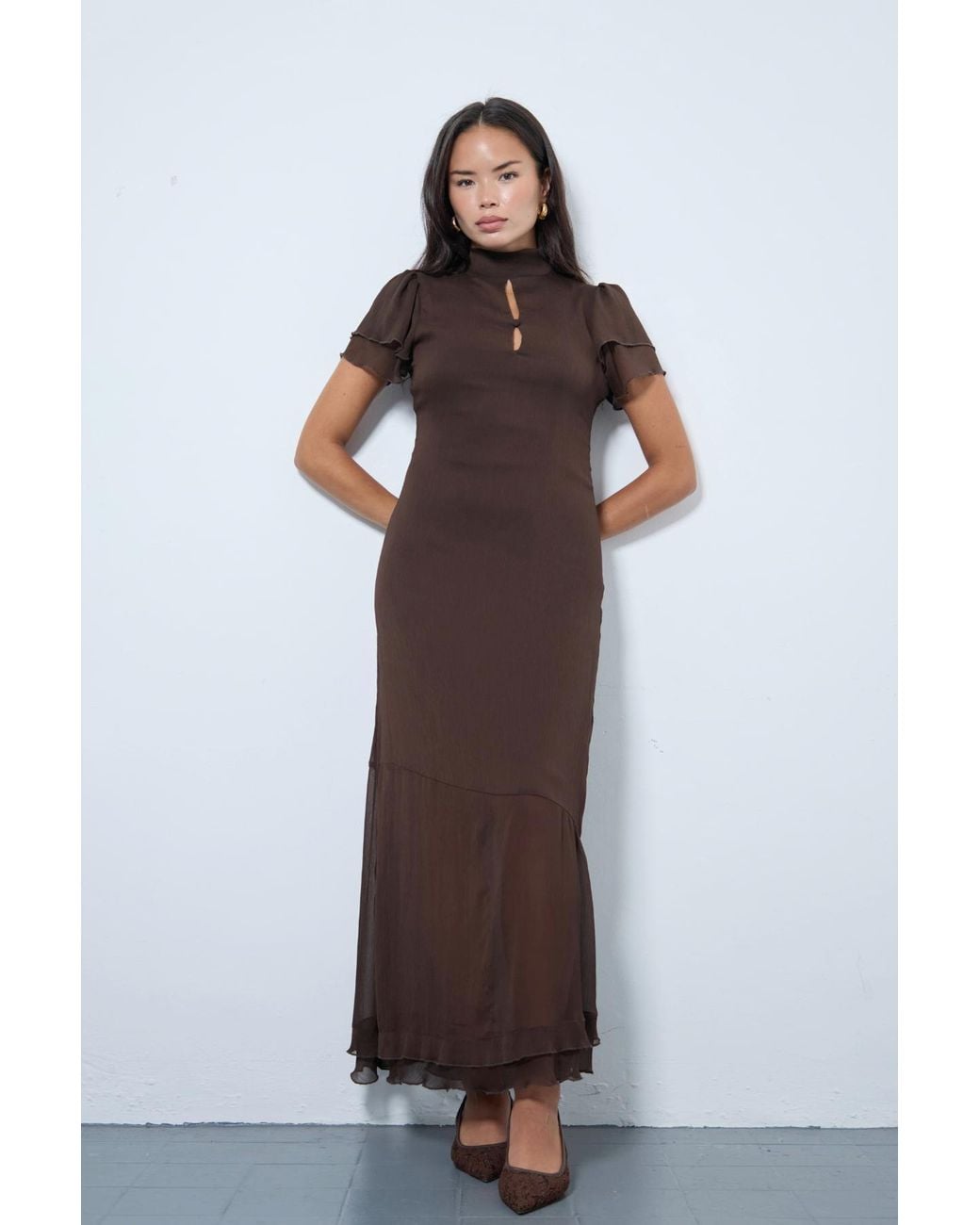 No Emotions UK Brown The Letty Maxi Dress