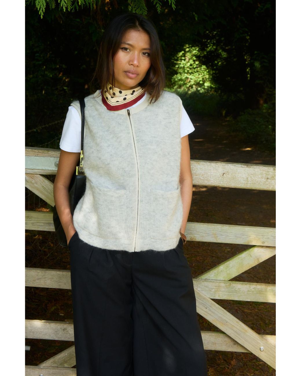 No Emotions UK White Mohair Gilet