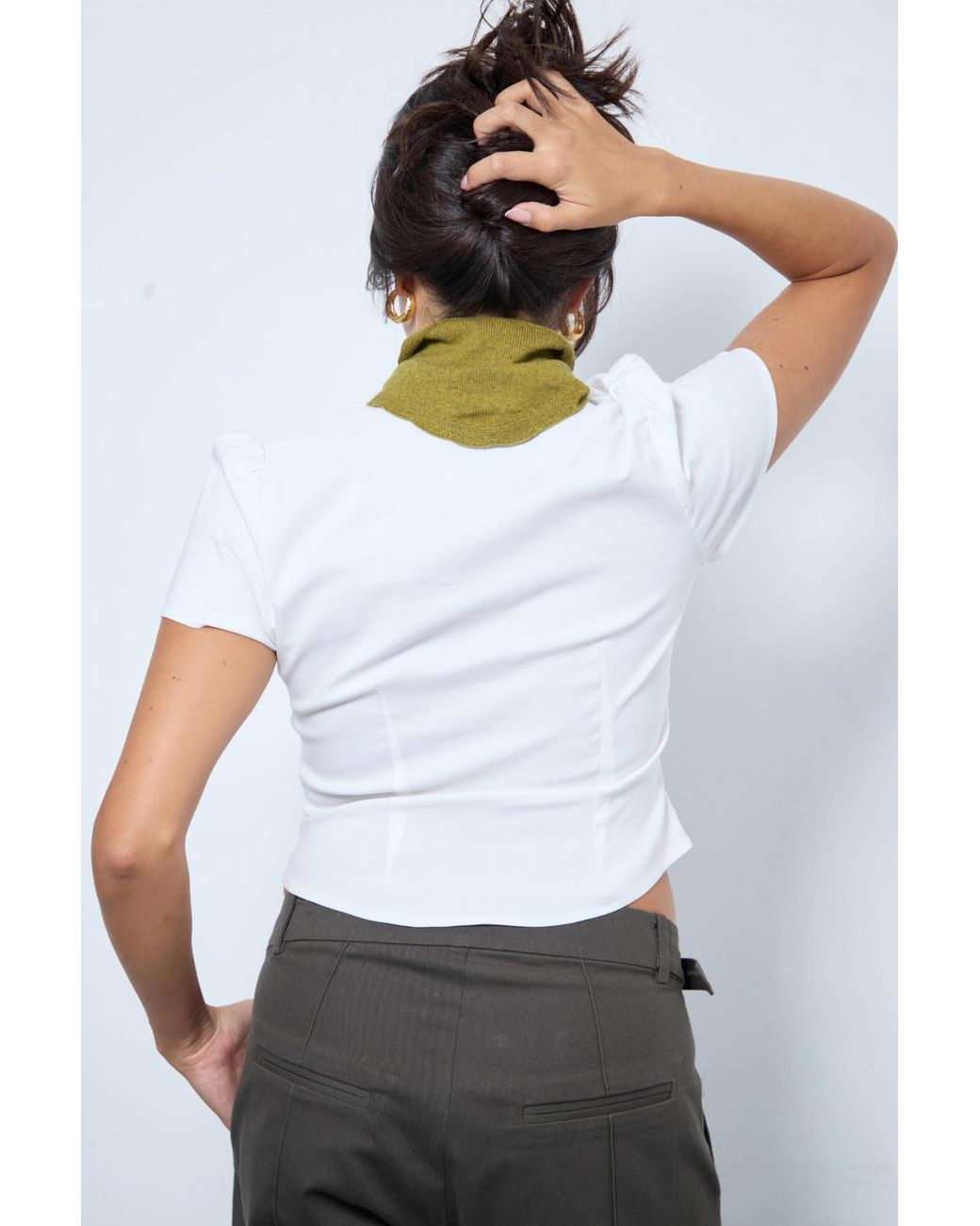 No Emotions UK White Alma Neck Scarf