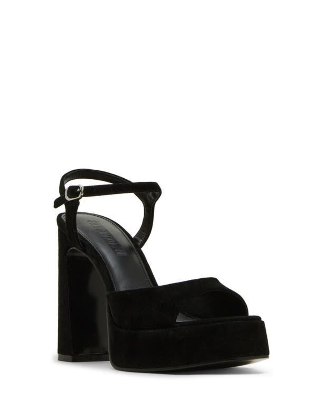 Steve Madden Black Liandra Ankle Strap Platform Sandal