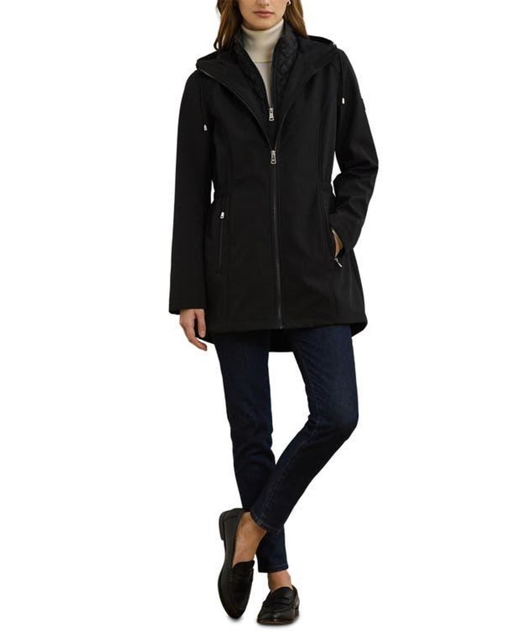 Ralph Lauren Hooded Soft-Shell Jacket With Interior Quilted