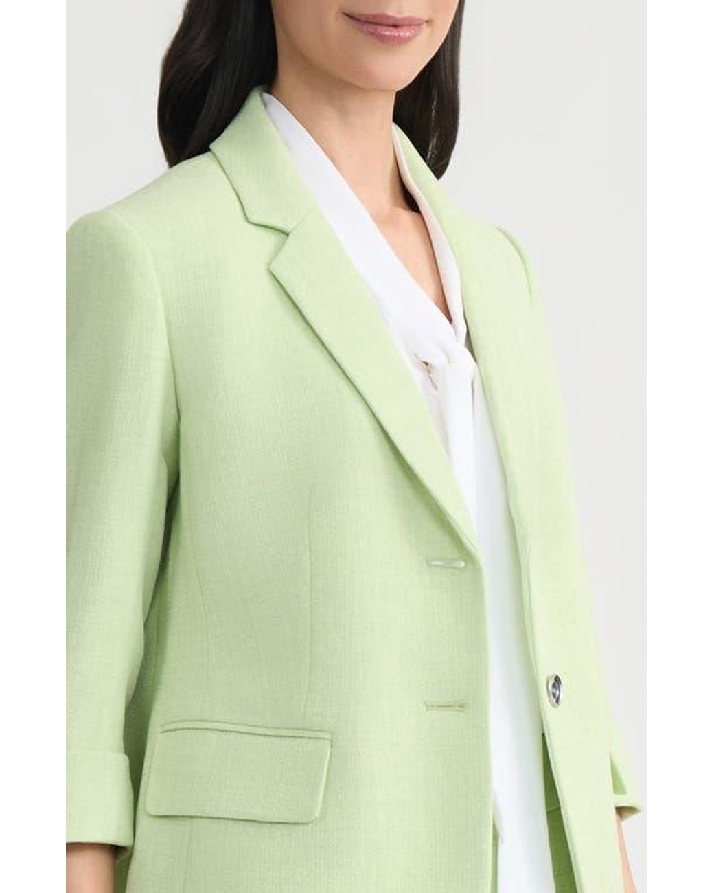 Kasper Green Two-Button Blazer