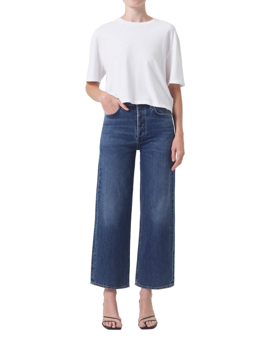 Agolde Ren High Waist Wide Leg Jeans in Blue Lyst