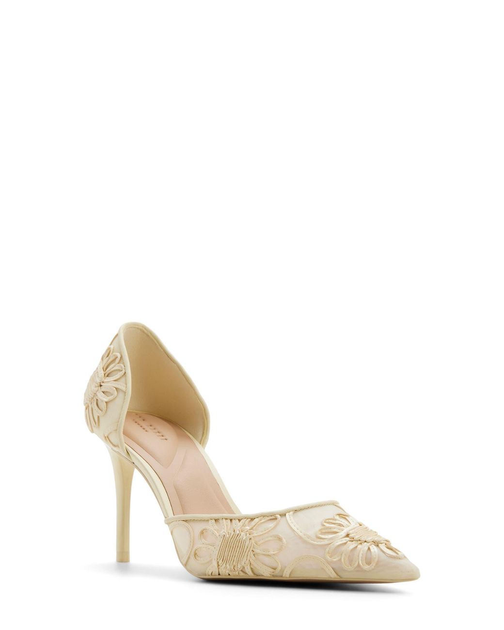 Ted Baker White Amber D'Orsay Pointed Toe Pump