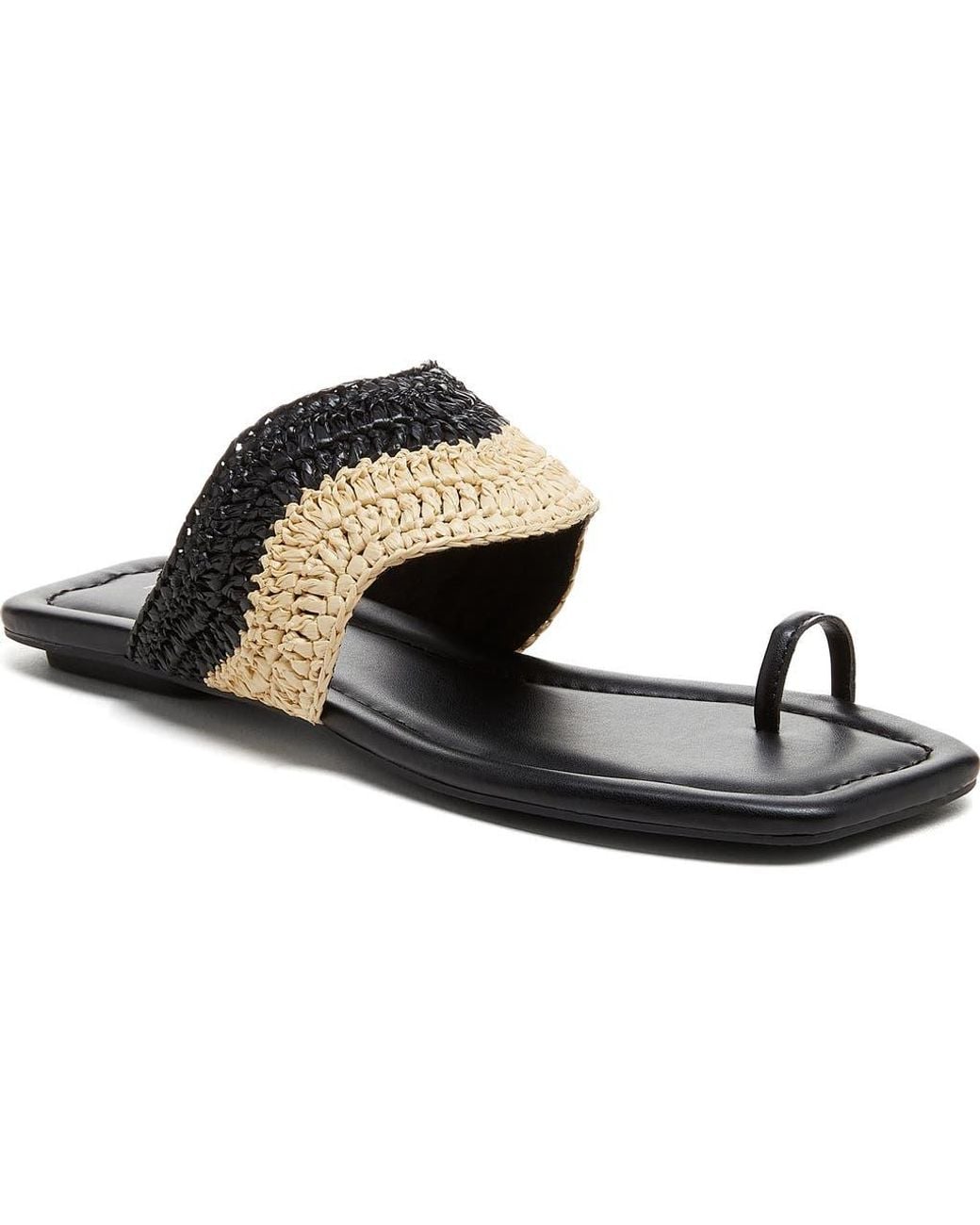 Kelsi Dagger Brooklyn Black Theo Toe Ring Sandal