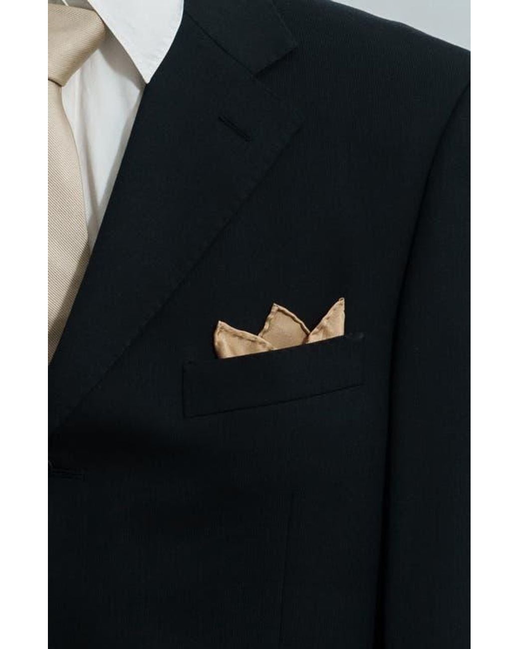 Lost Pattern Black Modular Silk Pocket Square for men