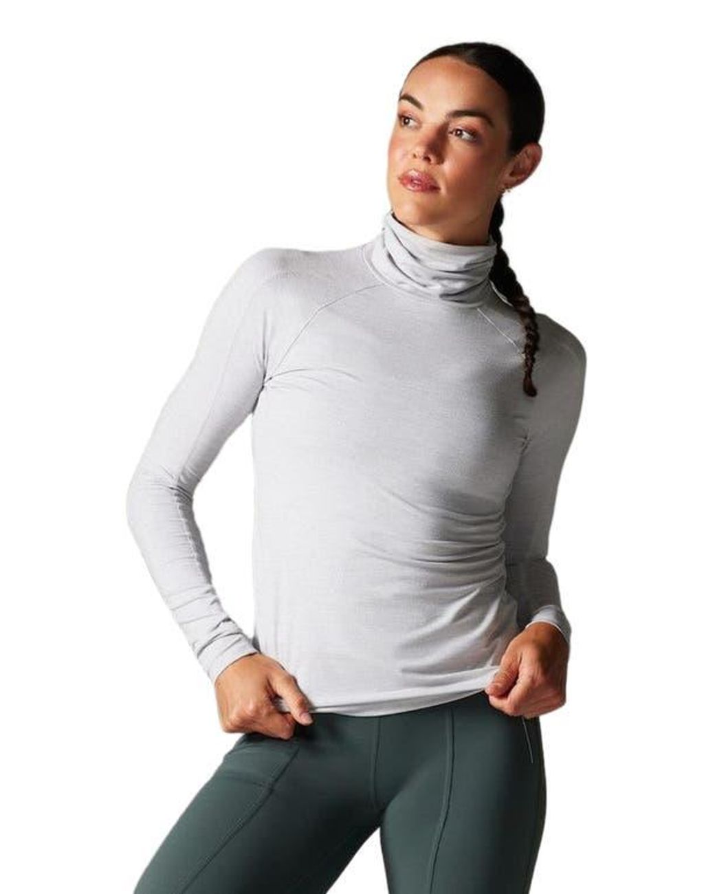 Tavi Gray Brushed Tec Knit Chill Turtle Neck