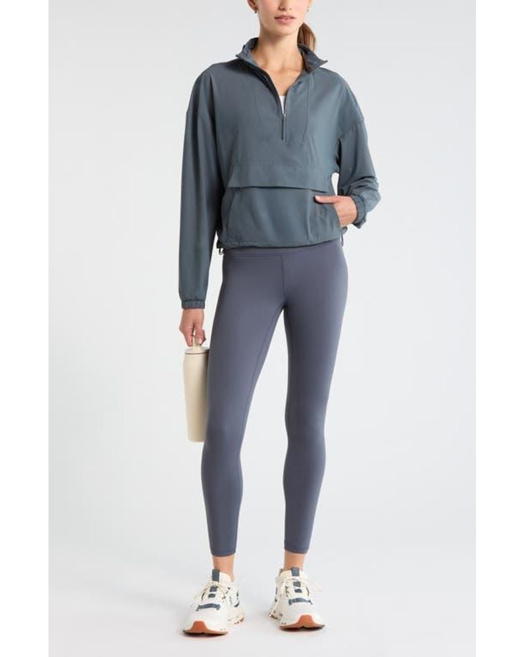 Zella Blue Transit Pullover Jacket