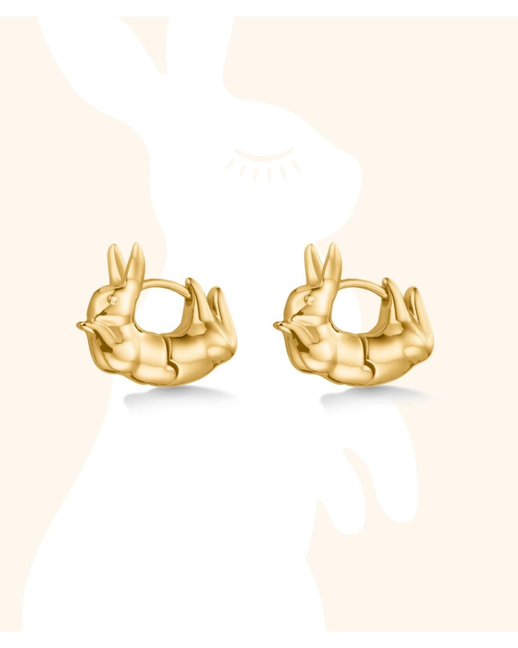 Hey Harper Metallic Rabbit Earrings
