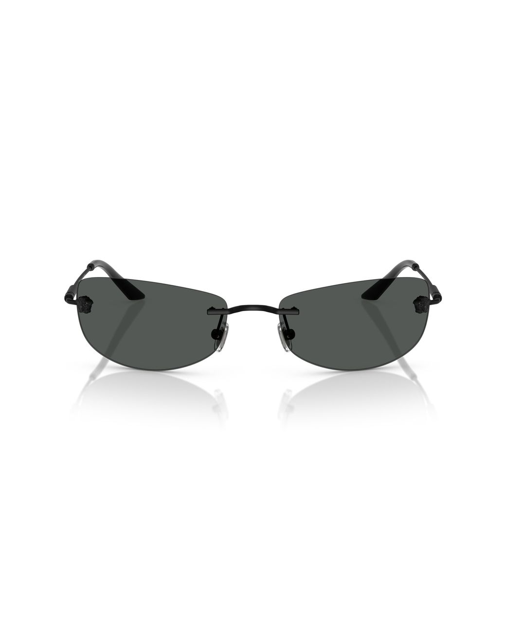 Versace Black 60Mm Rectangular Sunglasses for men