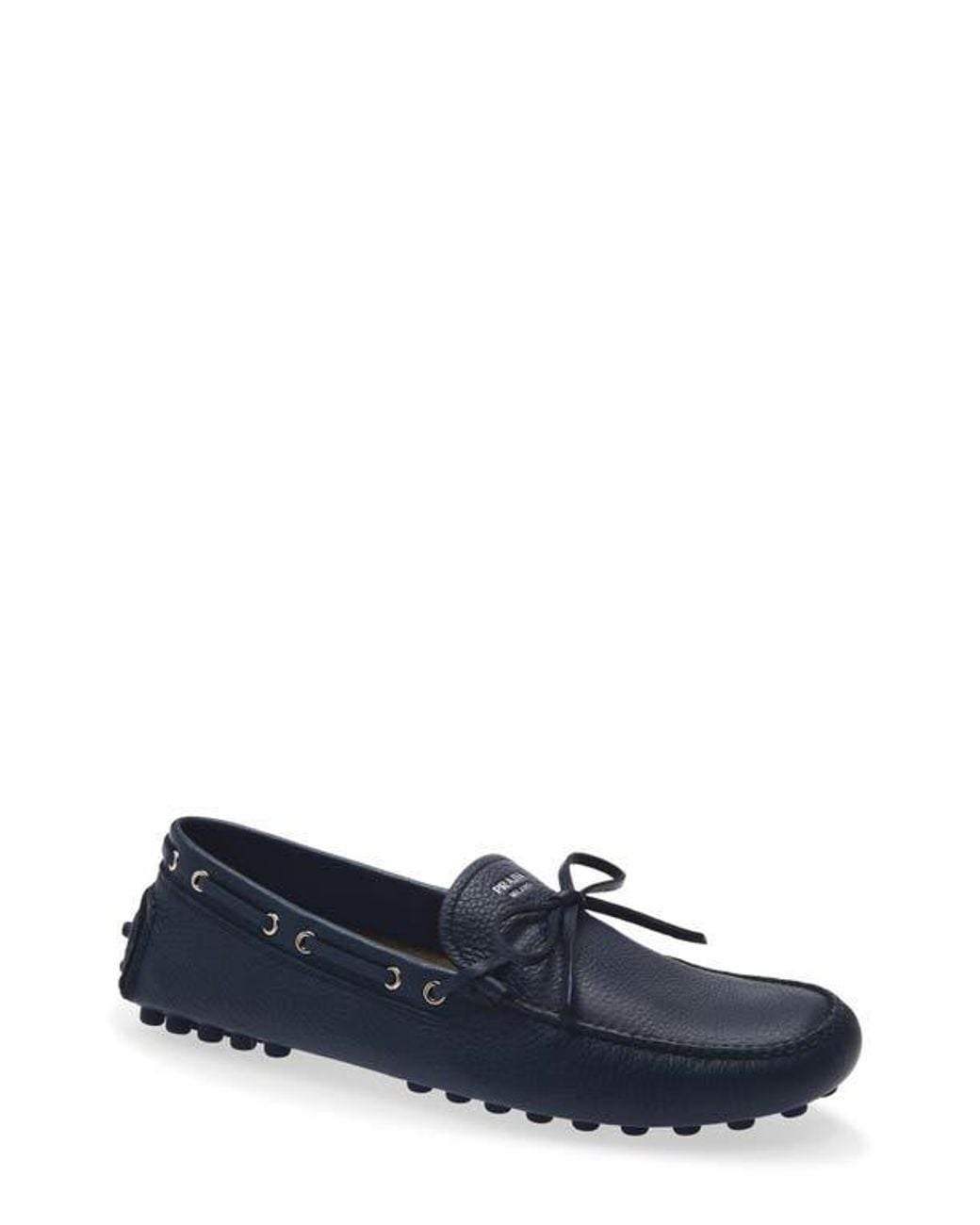 Prada Blue Grid Driving Loafer for men