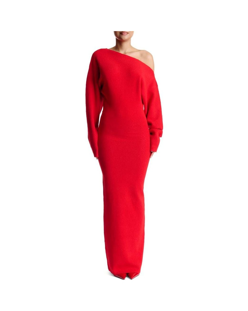 chinese dress ladies Elegant Burgundy Prom Evening Gown One Shoulder Long Sleeve Pageant Dr –  Viniodress