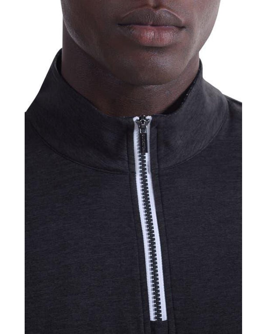 Bugatchi Blue Quarter Zip Pullover for men