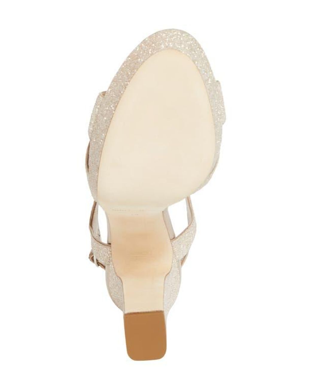 Jimmy Choo Natural Kesia Glitter Platform Sandal