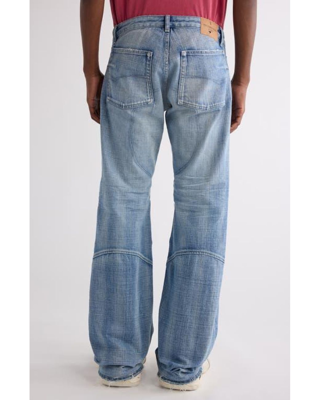 Balenciaga Fitted Low Rise Bootcut Jeans in Blue for Men | Lyst