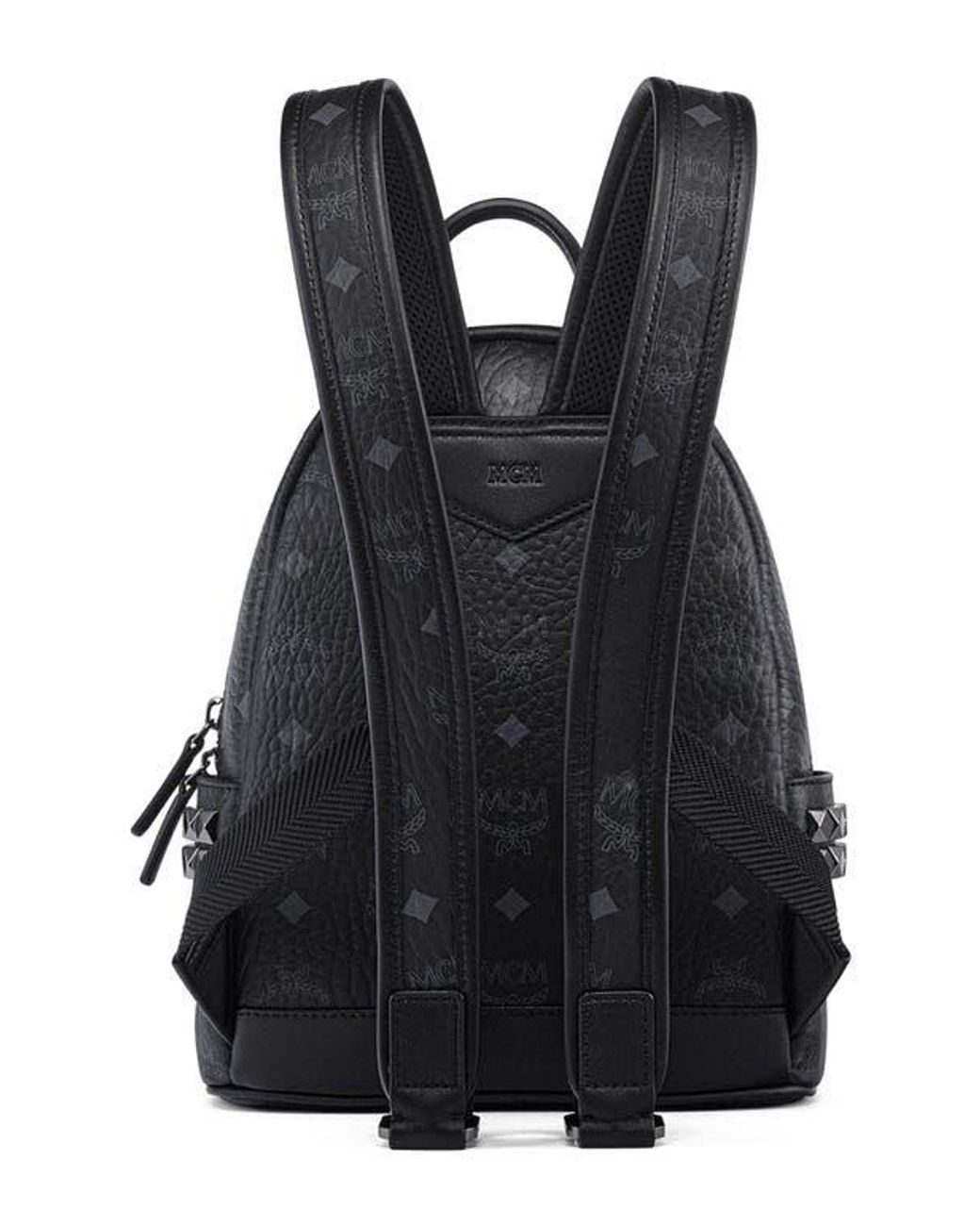 MCM Black Mini Stark Side Studs Backpack for men