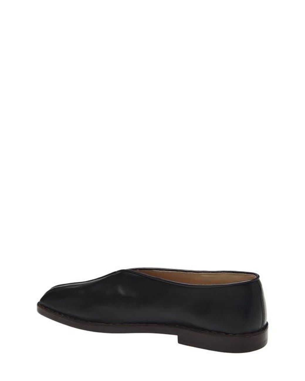 Lemaire Black Piped Leather Loafer for men
