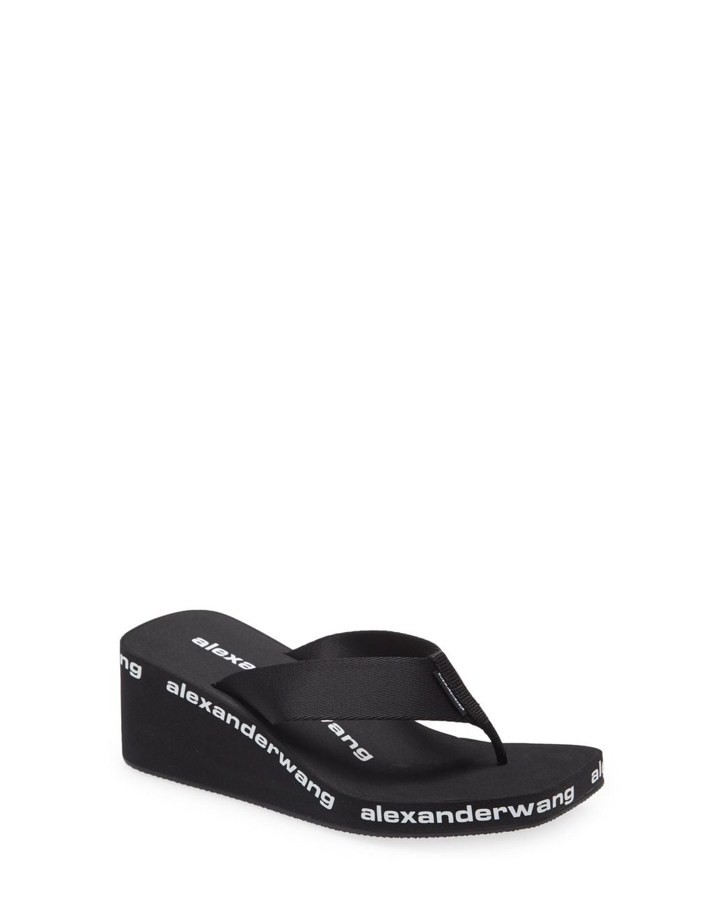 Alexander Wang Black Wedge Flip Flop