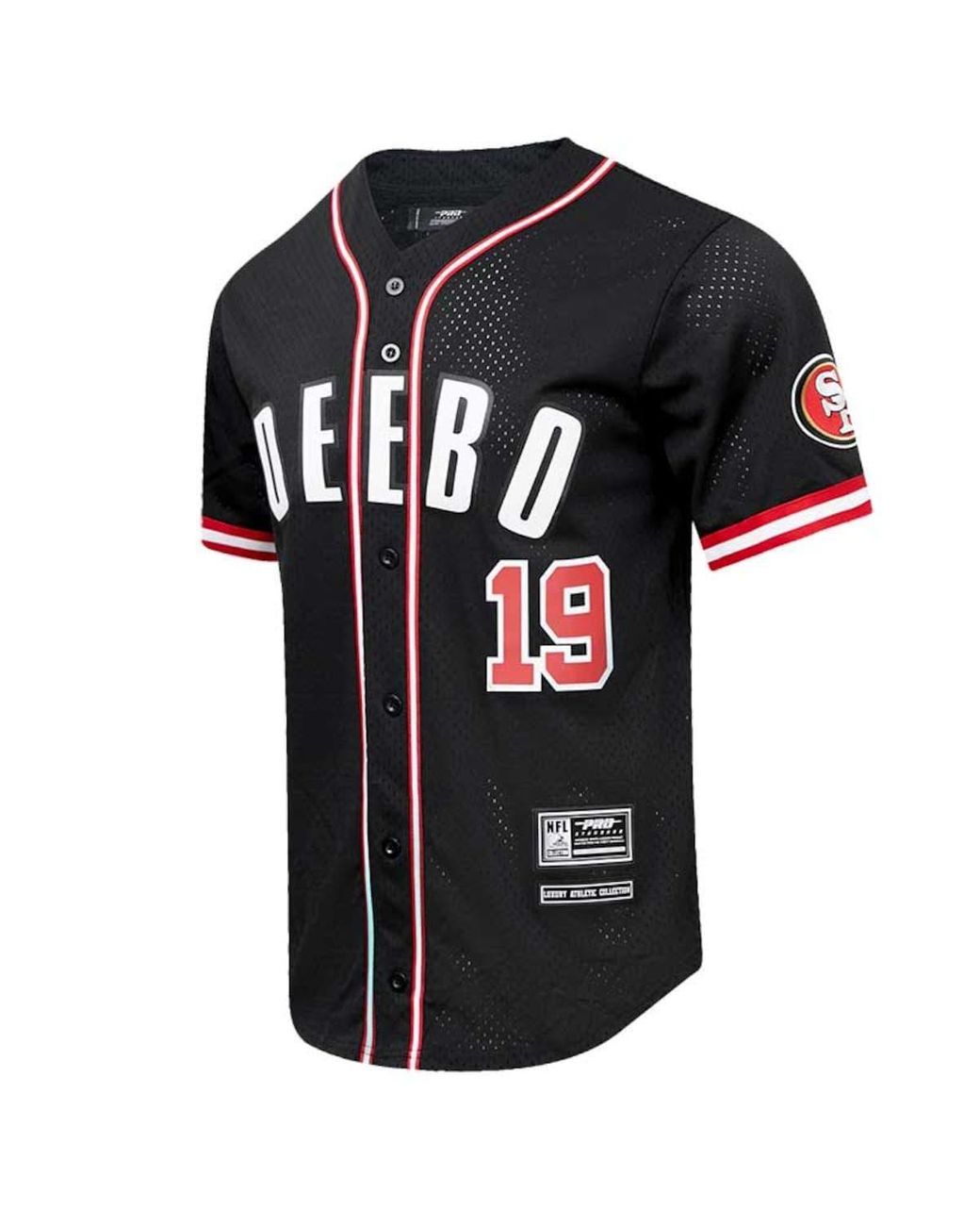 Deebo Samuel San Francisco 49ers Pro Standard Mesh Baseball Button-Up T- Shirt - Black