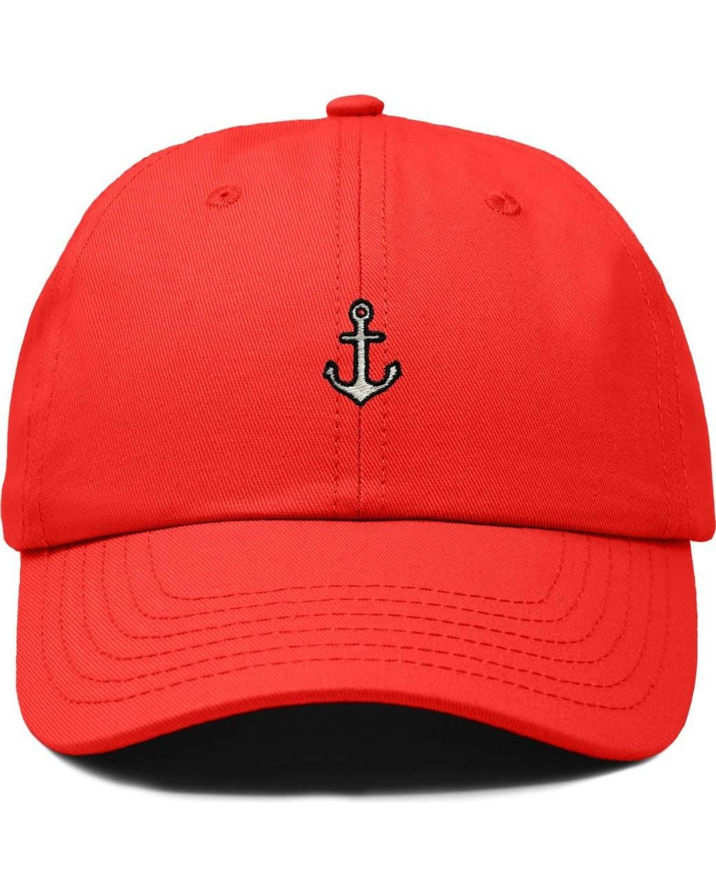 Alix Red Anchor Dad Cap