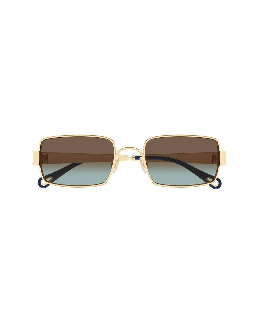 Chloé Brown 53Mm Gradient Rectangular Sunglasses