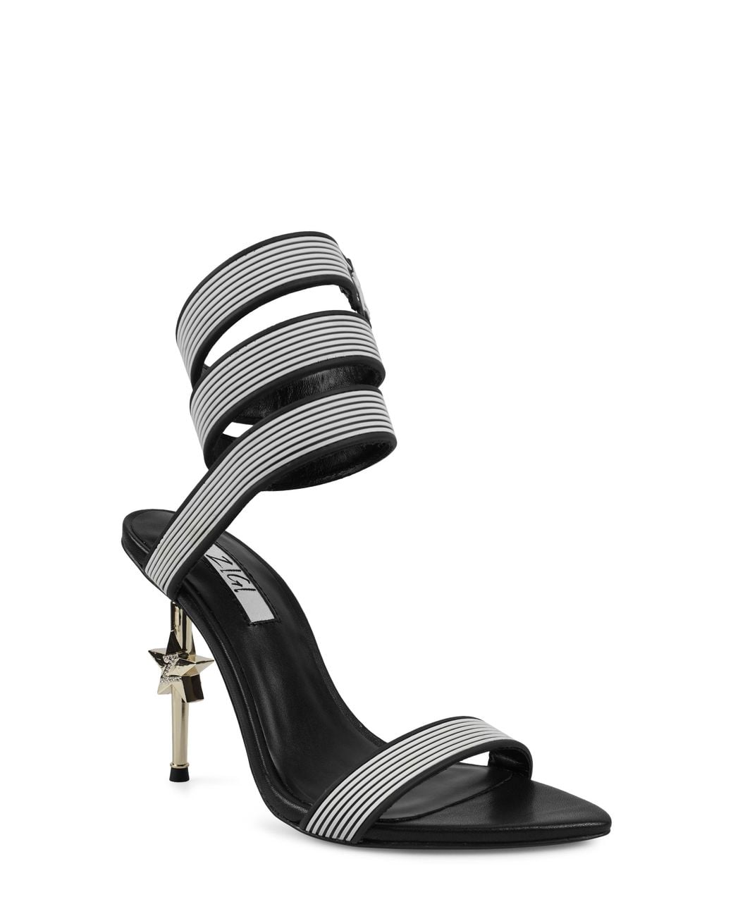 Zigi Black Player Ankle Strap Sandal