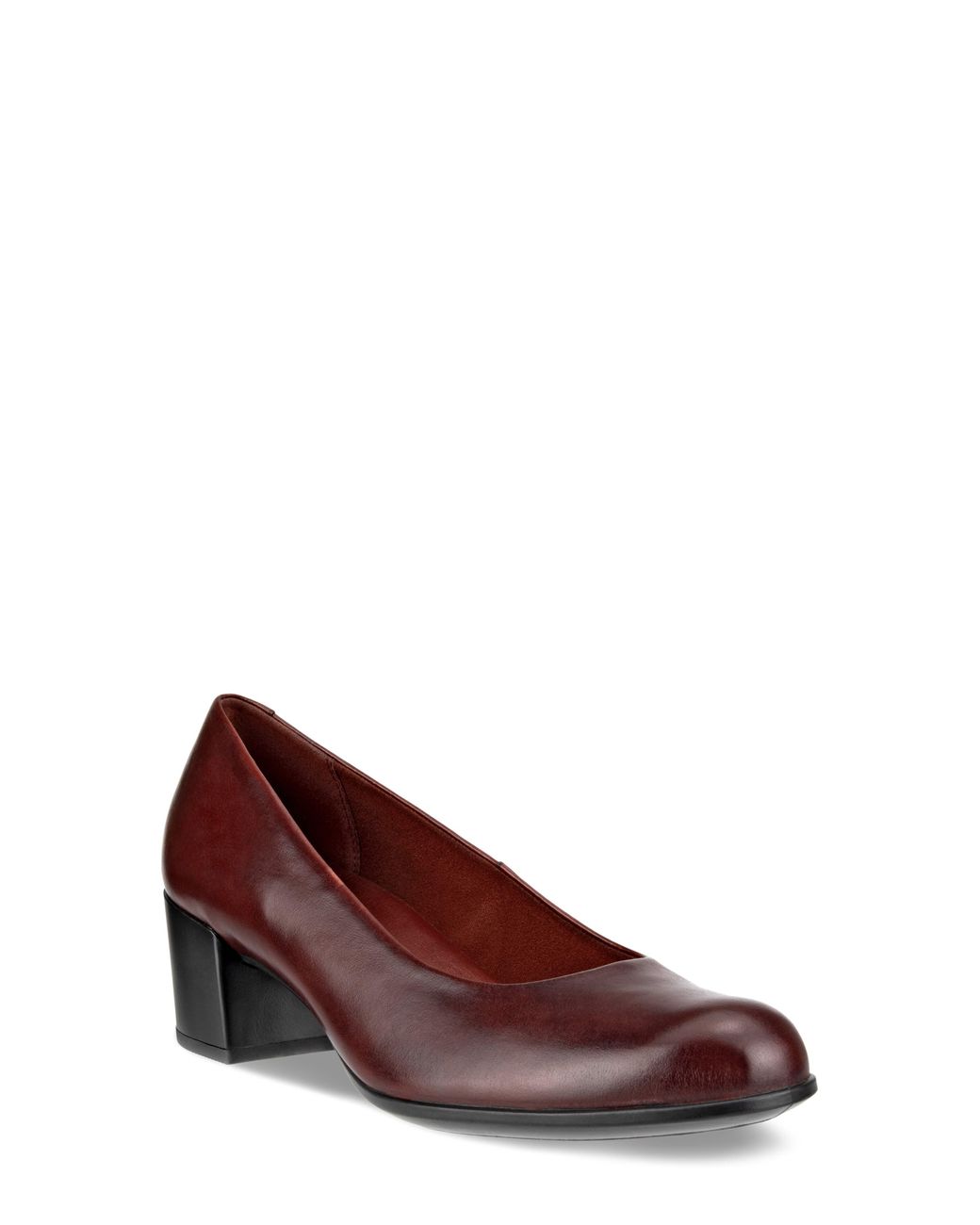 Ecco Block Heel Pump in Brown Lyst