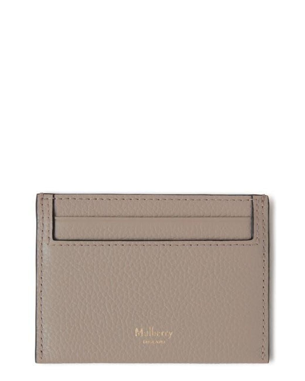 Mulberry Gray Leather Card Case