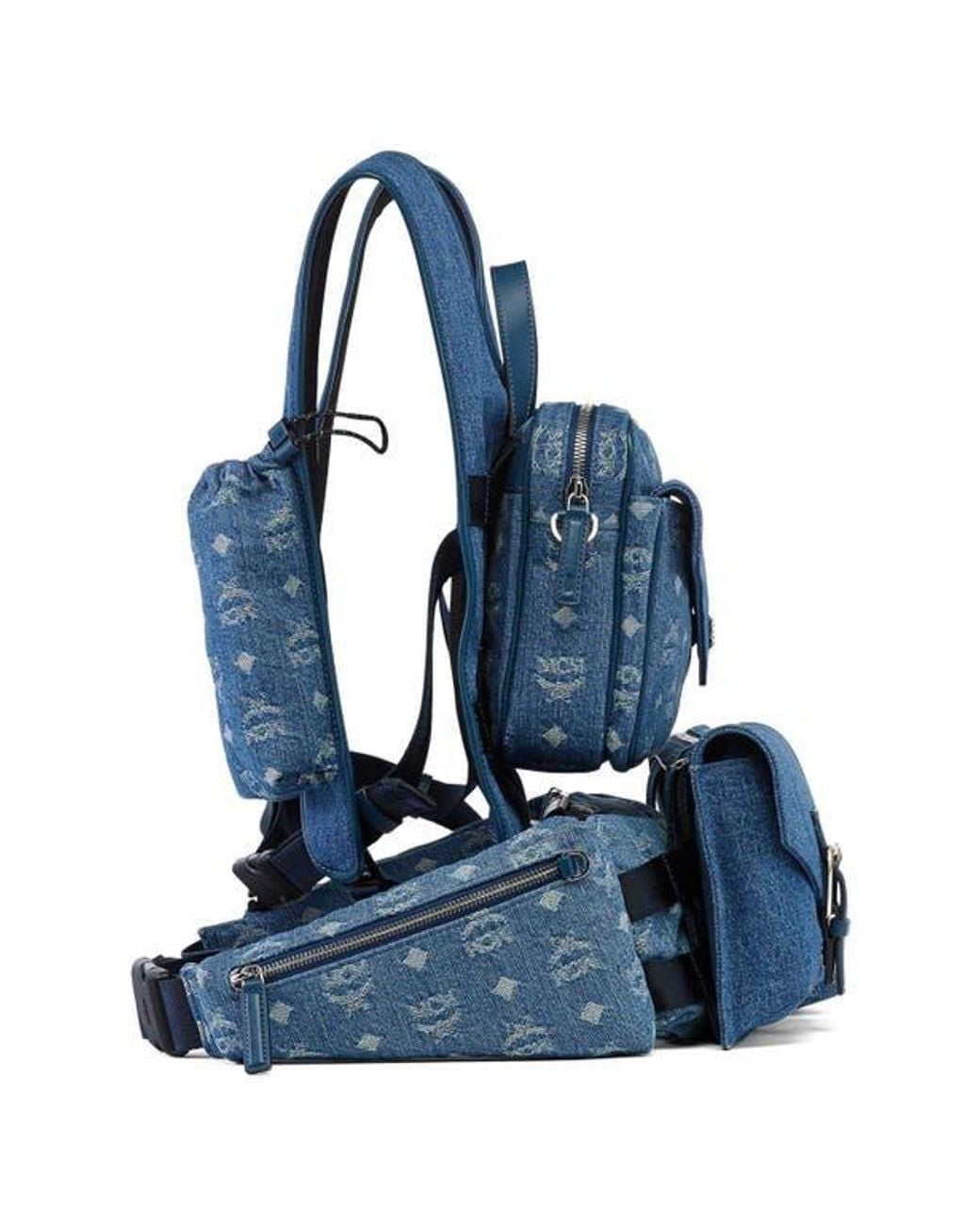 MCM Blue Aren Multi-Backpack for men