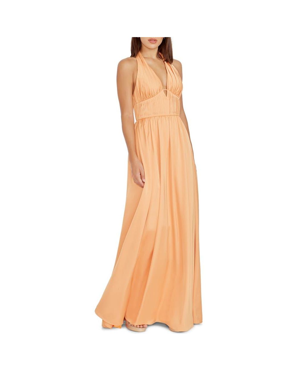 slim fit dress slacks Elianna Dress Elegant Pleated Waist Maxi Dress main image 0