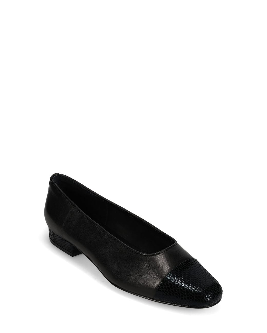 Vaneli Black Cap Toe Flat