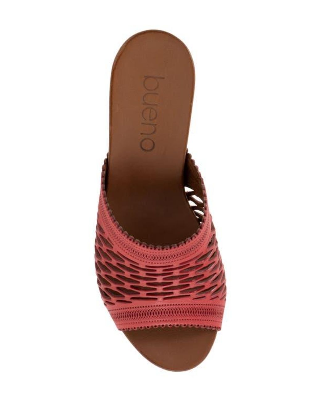 BUENO Red Lillian Block Heel Sandal